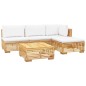 vidaXL Set Divani da Giardino 5 pz con Cuscini Legno Massello di Teak vidaXL Set Divani da Giardino 5 pz con Cuscini Legno Massello di Teak