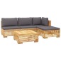 vidaXL Set Divani da Giardino 5 pz con Cuscini Legno Massello di Teak vidaXL Set Divani da Giardino 5 pz con Cuscini Legno Massello di Teak