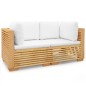 vidaXL Divani Angolari da Giardino con Cuscini 2pz Legno Massello Teak vidaXL Divani Angolari da Giardino con Cuscini 2pz Legno Massello Teak