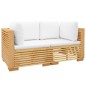 vidaXL Divani Angolari da Giardino con Cuscini 2pz Legno Massello Teak vidaXL Divani Angolari da Giardino con Cuscini 2pz Legno Massello Teak