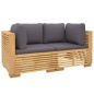 vidaXL Divani Angolari da Giardino con Cuscini 2pz Legno Massello Teak vidaXL Divani Angolari da Giardino con Cuscini 2pz Legno Massello Teak