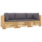 vidaXL Set Divani da Giardino 3 pz con Cuscini Legno Massello di Teak vidaXL Set Divani da Giardino 3 pz con Cuscini Legno Massello di Teak