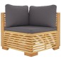 vidaXL Set Divani da Giardino 3 pz con Cuscini Legno Massello di Teak vidaXL Set Divani da Giardino 3 pz con Cuscini Legno Massello di Teak