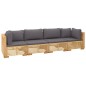 vidaXL Set Divani da Giardino 4 pz con Cuscini Legno Massello di Teak vidaXL Set Divani da Giardino 4 pz con Cuscini Legno Massello di Teak