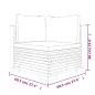 vidaXL Set Divani da Giardino 5 pz con Cuscini Legno Massello di Teak vidaXL Set Divani da Giardino 5 pz con Cuscini Legno Massello di Teak