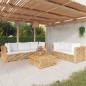 vidaXL Set Divani da Giardino 6 pz con Cuscini Legno Massello di Teak vidaXL Set Divani da Giardino 6 pz con Cuscini Legno Massello di Teak