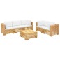 vidaXL Set Divani da Giardino 6 pz con Cuscini Legno Massello di Teak vidaXL Set Divani da Giardino 6 pz con Cuscini Legno Massello di Teak