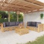 vidaXL Set Divani da Giardino 6 pz con Cuscini Legno Massello di Teak vidaXL Set Divani da Giardino 6 pz con Cuscini Legno Massello di Teak