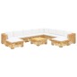 vidaXL Set Divani da Giardino 11 pz con Cuscini Legno Massello di Teak vidaXL Set Divani da Giardino 11 pz con Cuscini Legno Massello di Teak