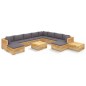 vidaXL Set Divani da Giardino 12 pz con Cuscini Legno Massello di Teak vidaXL Set Divani da Giardino 12 pz con Cuscini Legno Massello di Teak