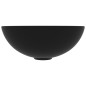 Lavandino da Bagno in Ceramica Nero Opaco Rotondo Lavandino da Bagno in Ceramica Nero Opaco Rotondo