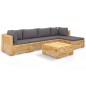 vidaXL Set Divani da Giardino 6 pz con Cuscini Legno Massello di Teak vidaXL Set Divani da Giardino 6 pz con Cuscini Legno Massello di Teak