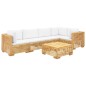 vidaXL Set Divani da Giardino 6 pz con Cuscini Legno Massello di Teak vidaXL Set Divani da Giardino 6 pz con Cuscini Legno Massello di Teak