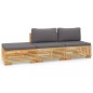 vidaXL Set Divani da Giardino 3 pz con Cuscini Legno Massello di Teak