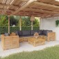 vidaXL Set Divani da Giardino 7 pz con Cuscini Legno Massello di Teak vidaXL Set Divani da Giardino 7 pz con Cuscini Legno Massello di Teak