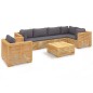 vidaXL Set Divani da Giardino 7 pz con Cuscini Legno Massello di Teak vidaXL Set Divani da Giardino 7 pz con Cuscini Legno Massello di Teak