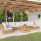 vidaXL Set Divani da Giardino 8 pz con Cuscini Legno Massello di Teak vidaXL Set Divani da Giardino 8 pz con Cuscini Legno Massello di Teak
