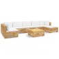 vidaXL Set Divani da Giardino 8 pz con Cuscini Legno Massello di Teak vidaXL Set Divani da Giardino 8 pz con Cuscini Legno Massello di Teak