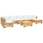 vidaXL Set Divani da Giardino 8 pz con Cuscini Legno Massello di Teak vidaXL Set Divani da Giardino 8 pz con Cuscini Legno Massello di Teak