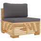 vidaXL Set Divani da Giardino 4 pz con Cuscini Legno Massello di Teak vidaXL Set Divani da Giardino 4 pz con Cuscini Legno Massello di Teak