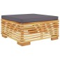vidaXL Set Divani da Giardino 4 pz con Cuscini Legno Massello di Teak vidaXL Set Divani da Giardino 4 pz con Cuscini Legno Massello di Teak