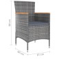 vidaXL Set da Pranzo per Giardino 9 pz con Cuscini Grigio vidaXL Set da Pranzo per Giardino 9 pz con Cuscini Grigio