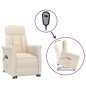 vidaXL Poltrona Massaggiante Elettrica Beige in Microfibra