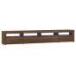 vidaXL Mobile Porta TV con Luci LED Rovere Marrone 240x35x40 cm vidaXL Mobile Porta TV con Luci LED Rovere Marrone 240x35x40 cm