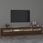 vidaXL Mobile Porta TV con Luci LED Rovere Marrone 240x35x40 cm vidaXL Mobile Porta TV con Luci LED Rovere Marrone 240x35x40 cm
