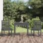 vidaXL Set da Bistrot da Giardino 3pz Grigio in Legno Massello di Pino vidaXL Set da Bistrot da Giardino 3pz Grigio in Legno Massello di Pino