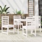 vidaXL Set da Pranzo per Giardino 5pz Bianco in Legno Massello di Pino vidaXL Set da Pranzo per Giardino 5pz Bianco in Legno Massello di Pino