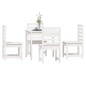 vidaXL Set da Pranzo per Giardino 5pz Bianco in Legno Massello di Pino vidaXL Set da Pranzo per Giardino 5pz Bianco in Legno Massello di Pino