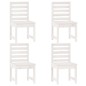 vidaXL Set da Pranzo per Giardino 5pz Bianco in Legno Massello di Pino vidaXL Set da Pranzo per Giardino 5pz Bianco in Legno Massello di Pino