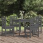 vidaXL Set da Pranzo per Giardino 5pz Grigio in Legno Massello di Pino vidaXL Set da Pranzo per Giardino 5pz Grigio in Legno Massello di Pino