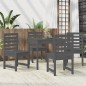 vidaXL Set da Pranzo per Giardino 5pz Grigio in Legno Massello di Pino vidaXL Set da Pranzo per Giardino 5pz Grigio in Legno Massello di Pino