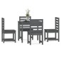 vidaXL Set da Pranzo per Giardino 5pz Grigio in Legno Massello di Pino vidaXL Set da Pranzo per Giardino 5pz Grigio in Legno Massello di Pino
