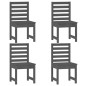 vidaXL Set da Pranzo per Giardino 5pz Grigio in Legno Massello di Pino vidaXL Set da Pranzo per Giardino 5pz Grigio in Legno Massello di Pino