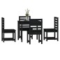 vidaXL Set da Pranzo per Giardino 5pz Nero in Legno Massello di Pino vidaXL Set da Pranzo per Giardino 5pz Nero in Legno Massello di Pino