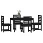 vidaXL Set da Pranzo per Giardino 5pz Nero in Legno Massello di Pino vidaXL Set da Pranzo per Giardino 5pz Nero in Legno Massello di Pino