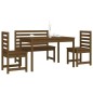 vidaXL Set da Pranzo da Giardino 4 pz Miele in Legno Massello di Pino vidaXL Set da Pranzo da Giardino 4 pz Miele in Legno Massello di Pino