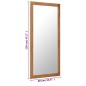 Specchio 60x120 cm in Legno Massello di Rovere Specchio 60x120 cm in Legno Massello di Rovere
