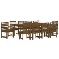 vidaXL Set da Pranzo da Giardino 11 pz Miele in Legno Massello di Pino vidaXL Set da Pranzo da Giardino 11 pz Miele in Legno Massello di Pino
