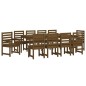 vidaXL Set da Pranzo da Giardino 11 pz Miele in Legno Massello di Pino vidaXL Set da Pranzo da Giardino 11 pz Miele in Legno Massello di Pino