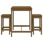 vidaXL Set Bar da Giardino 3 pz Miele in Legno Massello di Pino vidaXL Set Bar da Giardino 3 pz Miele in Legno Massello di Pino