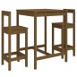 vidaXL Set Bar da Giardino 3 pz Miele in Legno Massello di Pino