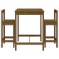 vidaXL Set Bar da Giardino 3 pz Miele in Legno Massello di Pino
