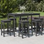 vidaXL Set Bar da Giardino 7 pz Grigio in Legno Massello di Pino vidaXL Set Bar da Giardino 7 pz Grigio in Legno Massello di Pino