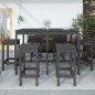 vidaXL Set Bar da Giardino 7 pz Grigio in Legno Massello di Pino vidaXL Set Bar da Giardino 7 pz Grigio in Legno Massello di Pino