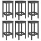 vidaXL Set Bar da Giardino 7 pz Grigio in Legno Massello di Pino vidaXL Set Bar da Giardino 7 pz Grigio in Legno Massello di Pino