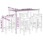 vidaXL Set Bar da Giardino 7 pz Grigio in Legno Massello di Pino vidaXL Set Bar da Giardino 7 pz Grigio in Legno Massello di Pino
